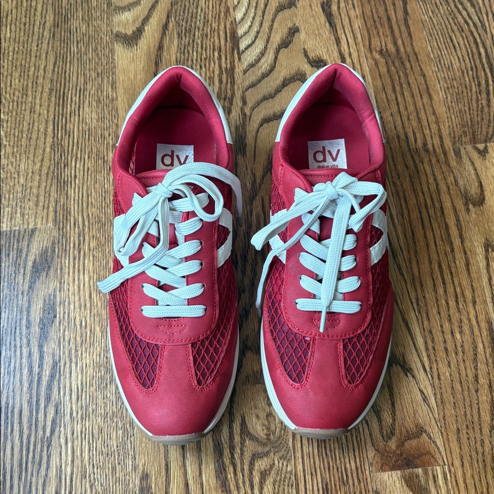 DV by Dolce Vita Red Joque Mesh Sneakers